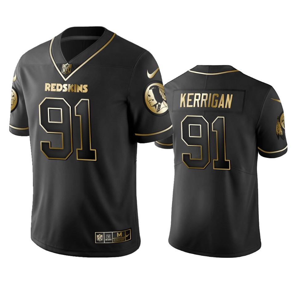 Redskins #91 Ryan Kerrigan Men's Stitched NFL Vapor Untouchable Limited Black Golden Jersey Redskins #91 Ryan Kerrigan Men's Stitched NFL Vapor Untouchable Limited Black Golden Jersey