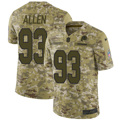 Nike Redskins #93 Jonathan Allen Camo Men's Stitched NFL Limited 2018 Salute To Service Jersey Nike Redskins #93 Jonathan Allen Camo Men's Stitched NFL Limited 2018 Salute To Service Jersey