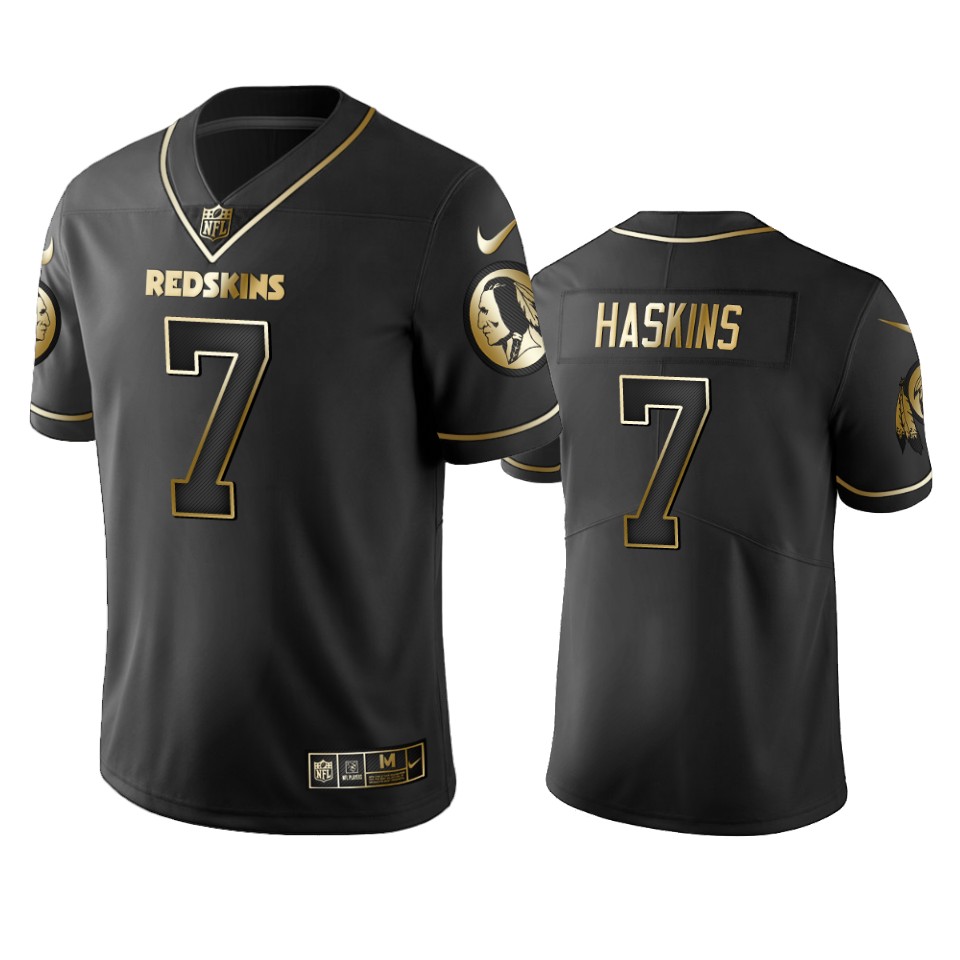Redskins #7 Dwayne Haskins Men's Stitched NFL Vapor Untouchable Limited Black Golden Jersey Redskins #7 Dwayne Haskins Men's Stitched NFL Vapor Untouchable Limited Black Golden Jersey