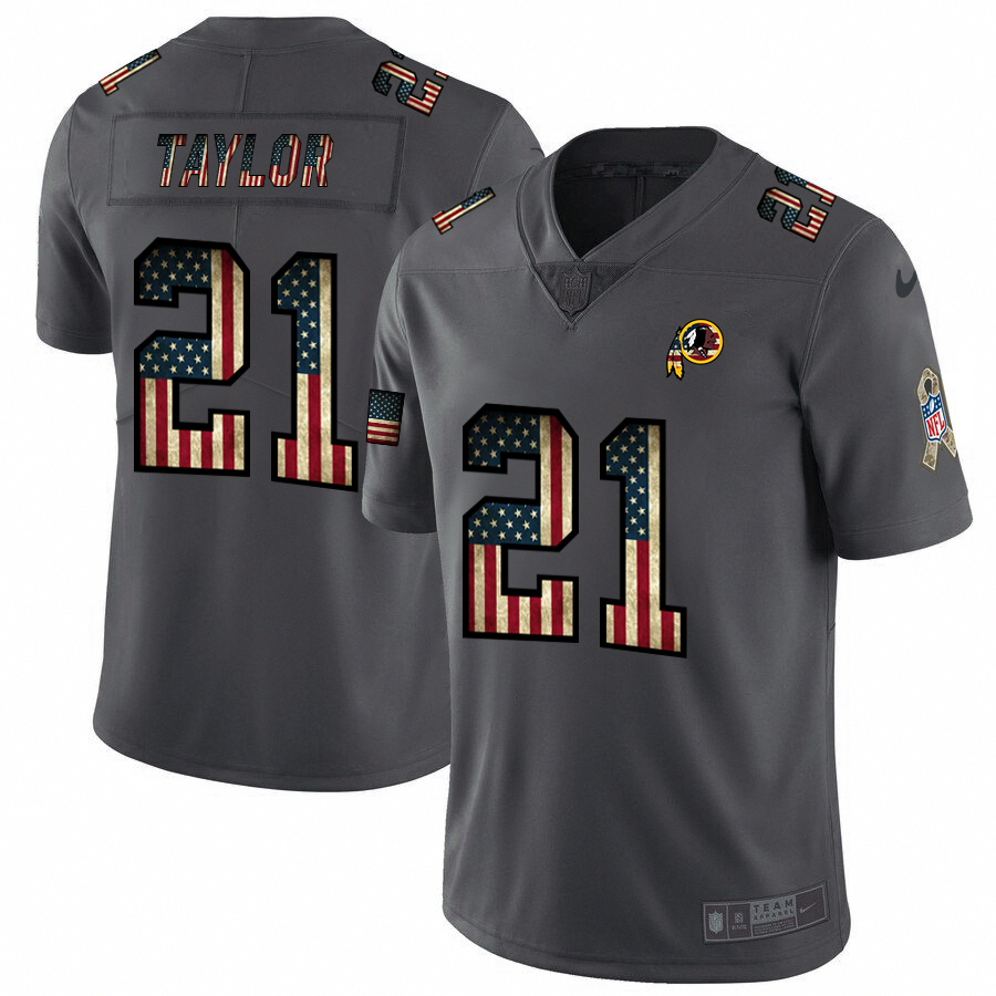 Nike Redskins #21 Sean Taylor 2018 Salute To Service Retro USA Flag Limited NFL Jersey Nike Redskins #21 Sean Taylor 2018 Salute To Service Retro USA Flag Limited NFL Jersey
