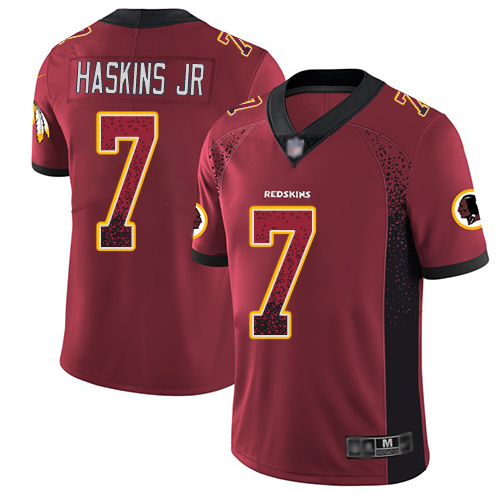 Nike Redskins #7 Dwayne Haskins Jr Burgundy Red Team Color Men's Stitched NFL Limited Rush Drift Fashion Jersey Nike Redskins #7 Dwayne Haskins Jr Burgundy Red Team Color Men's Stitched NFL Limited Rush Drift Fashion Jersey