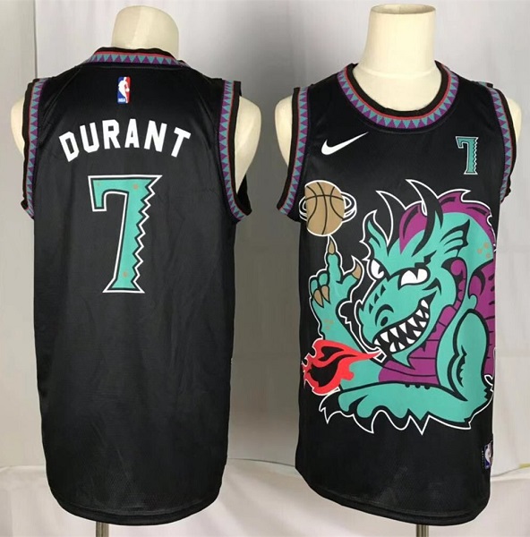 Men's Brooklyn Nets #7 Kevin Durant Black Dragon Swingman Stitched NBA Jersey Men's Brooklyn Nets #7 Kevin Durant Black Dragon Swingman Stitched NBA Jersey