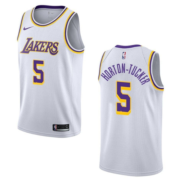 Men's Los Angeles Lakers #5 Talen Horton-Tucker White Stitched Jersey Men's Los Angeles Lakers #5 Talen Horton-Tucker White Stitched Jersey