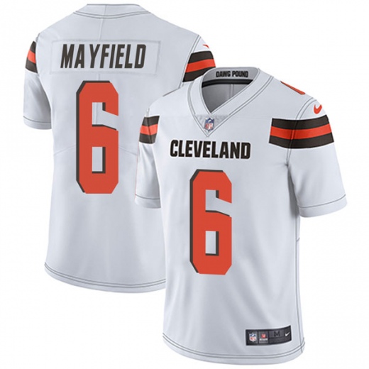 Men's Cleveland Browns #6 Baker Mayfield White 2018 NFL Draft Vapor Untouchable Limited Stitched Jersey Men's Cleveland Browns #6 Baker Mayfield White 2018 NFL Draft Vapor Untouchable Limited Stitched Jersey