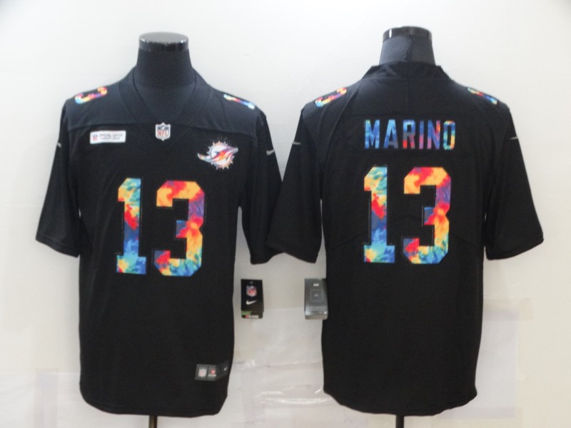 Men's Miami Dolphins #13 Dan Marino Black NFL 2020 Crucial Catch Limited Stitched Jersey Men's Miami Dolphins #13 Dan Marino Black NFL 2020 Crucial Catch Limited Stitched Jersey