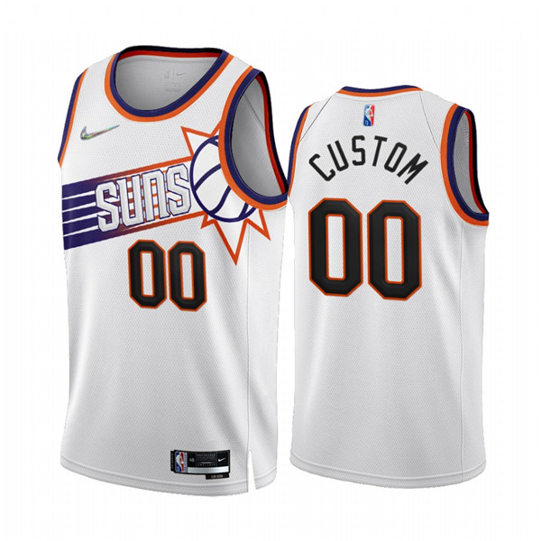 Men's Phoenix Suns Active Player Custom 2022/23 White 75th Anniversary Association Edition Stitched Jersey Men's Phoenix Suns Active Player Custom 2022/23 White 75th Anniversary Association Edition Stitched Jersey
