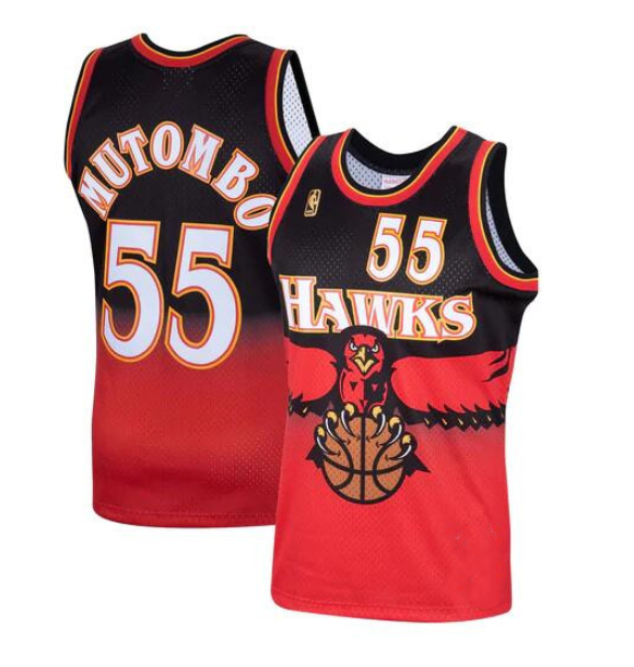 Hawks Custom Red Throwback Stitched Basketball Jersey 5480