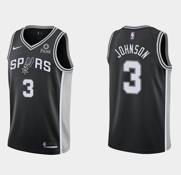 Men's Black San Antonio Spurs #3 Keldon Johnson Icon Edition Stitched Jersey Men's Black San Antonio Spurs #3 Keldon Johnson Icon Edition Stitched Jersey