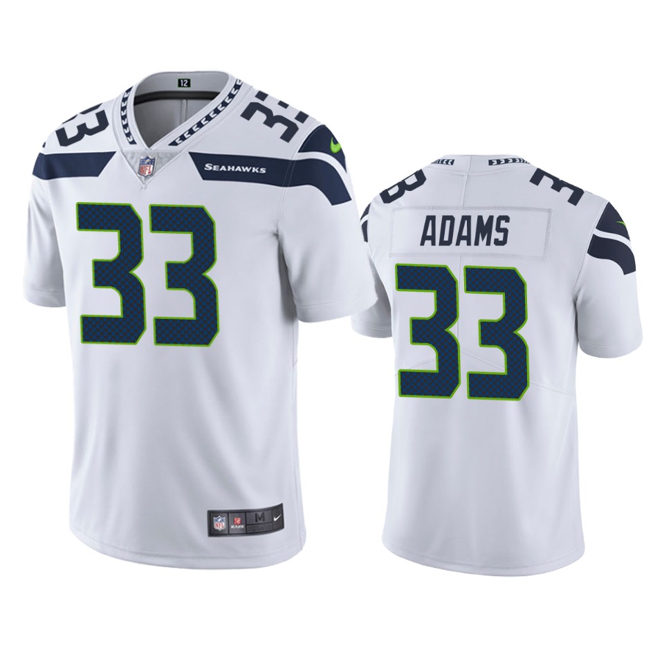 Men's Seattle Seahawks #33 Jamal Adams White NFL Vapor Untouchable Limited Stitched Jersey Men's Seattle Seahawks #33 Jamal Adams White NFL Vapor Untouchable Limited Stitched Jersey
