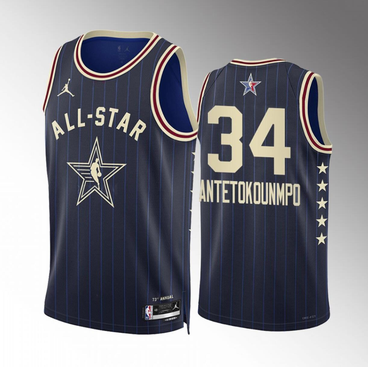 Men's 2024 All-Star #34 Giannis Antetokounmpo Stitched Navy Basketball Jersey Men's 2024 All-Star #34 Giannis Antetokounmpo Stitched Navy Basketball Jersey