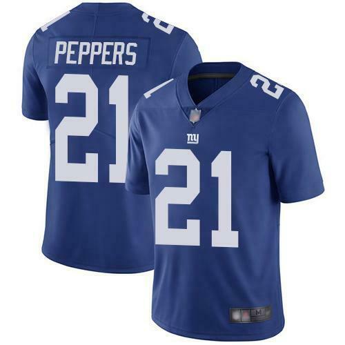 Men's New York Giants #21 Jabrill Peppers Blue Vapor Untouchable Limited Stitched Men's New York Giants #21 Jabrill Peppers Blue Vapor Untouchable Limited Stitched