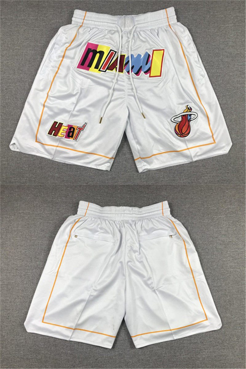 Men's Miami Heat 2022/23 White City Edition Shorts (Run Small) Men's Miami Heat 2022/23 White City Edition Shorts (Run Small)