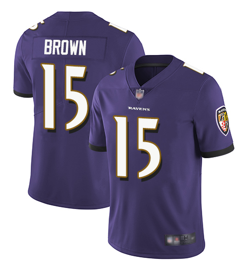 Men's Baltimore Ravens #15 Marquise Brown Black Vapor Untouchable Limited NFL Jersey Men's Baltimore Ravens #15 Marquise Brown Black Vapor Untouchable Limited NFL Jersey