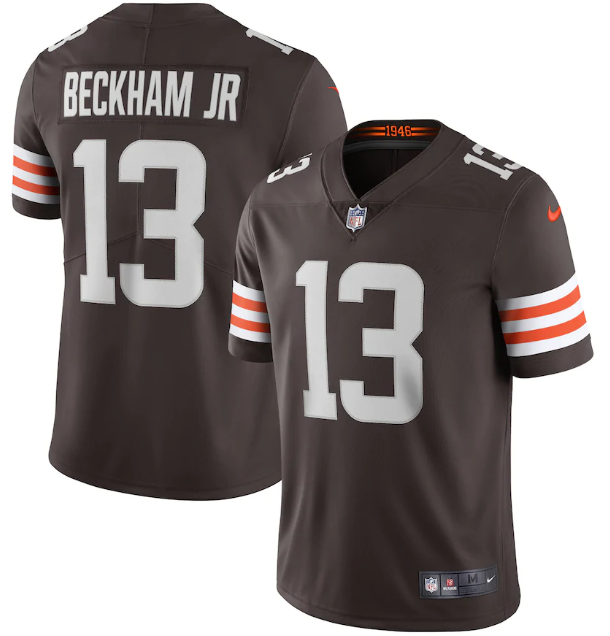 Men's Cleveland Browns #13 Odell Beckham Jr. New Brown Vapor Untouchable Limited NFL Stitched Jersey Men's Cleveland Browns #13 Odell Beckham Jr. New Brown Vapor Untouchable Limited NFL Stitched Jersey