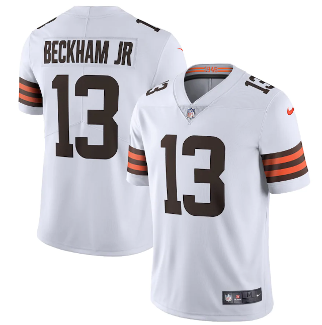 Men's Cleveland Browns #13 Odell Beckham Jr. New White Vapor Untouchable Limited NFL Stitched Jersey Men's Cleveland Browns #13 Odell Beckham Jr. New White Vapor Untouchable Limited NFL Stitched Jersey