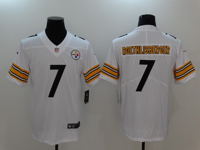 Men's Pittsburgh Steelers #7 Ben Roethlisberger White Vapor Untouchable Limited Stitched NFL Jersey Men's Pittsburgh Steelers #7 Ben Roethlisberger White Vapor Untouchable Limited Stitched NFL Jersey