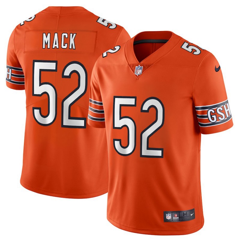 Men's Chicago Bears #52 Khalil Mack Orange Vapor Untouchable NFL Limited Stitched Jersey Men's Chicago Bears #52 Khalil Mack Orange Vapor Untouchable NFL Limited Stitched Jersey