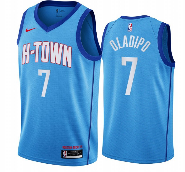 Men's Houston Rockets #7 Victor Oladipo 2020/21 Blue NBA City Edition Swingman Stitched Jersey