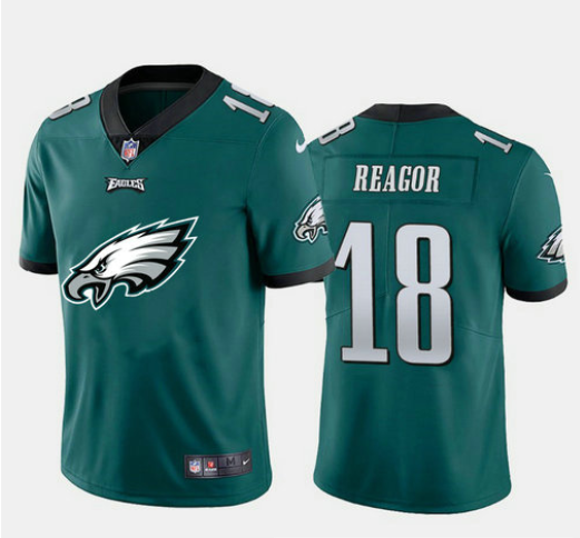 Men's Philadelphia Eagles #18 Jalen Reagor Green 2020 Team Big Logo Limited Stitched Jersey Men's Philadelphia Eagles #18 Jalen Reagor Green 2020 Team Big Logo Limited Stitched Jersey