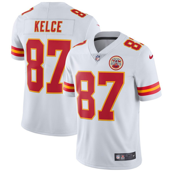 Men's Kansas City Chiefs #87 Travis Kelce Nike White Vapor Untouchable Limited Stitched NFL Jersey Men's Kansas City Chiefs #87 Travis Kelce Nike White Vapor Untouchable Limited Stitched NFL Jersey