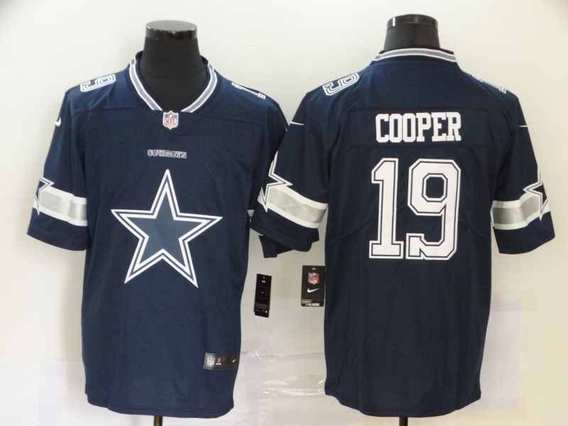 Men's Dallas Cowboys #19 Amari Cooper Navy 2020 Team Big Logo Limited Stitched Jersey Men's Dallas Cowboys #19 Amari Cooper Navy 2020 Team Big Logo Limited Stitched Jersey