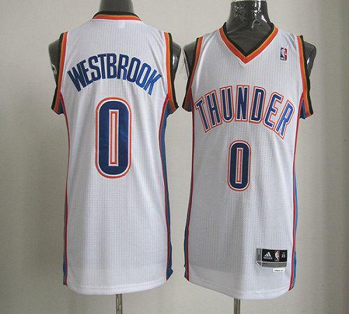 Thunder #0 Russell Westbrook White Revolution 30 Stitched NBA Jersey Thunder #0 Russell Westbrook White Revolution 30 Stitched NBA Jersey