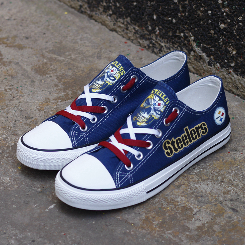 Women's Pittsburgh Steelers Repeat Print Low Top Sneakers 006