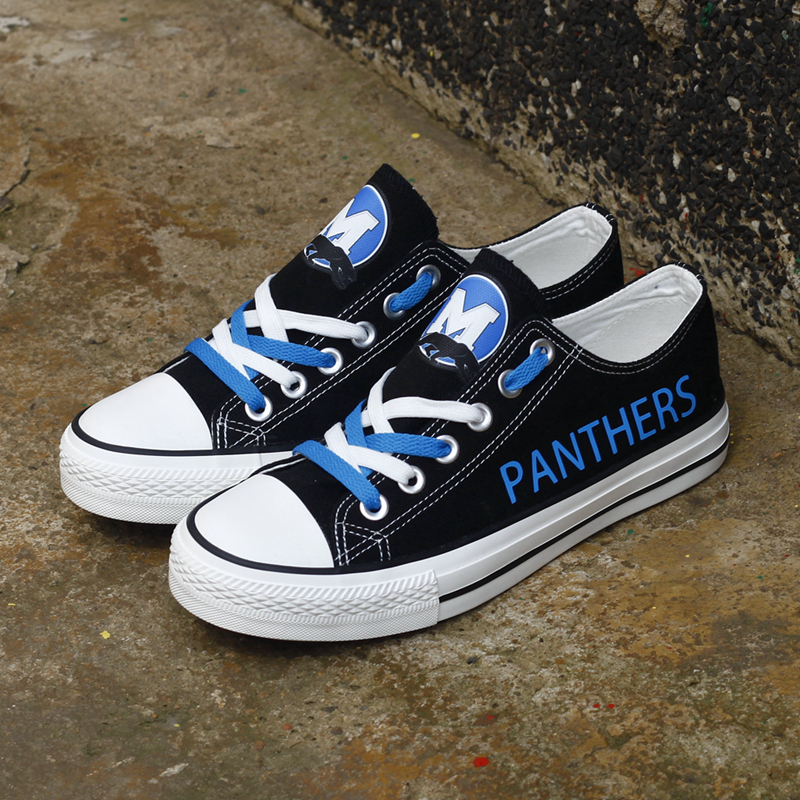 Women's Carolina Panthers Repeat Print Low Top Sneakers 003 Women's Carolina Panthers Repeat Print Low Top Sneakers 003