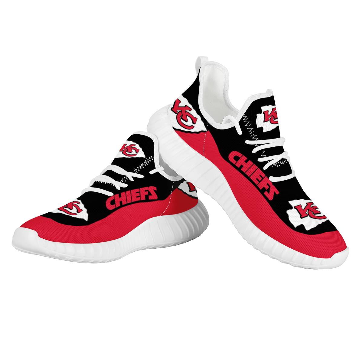 Men's Kansas City Chiefs Mesh Knit Sneakers/Shoes 002