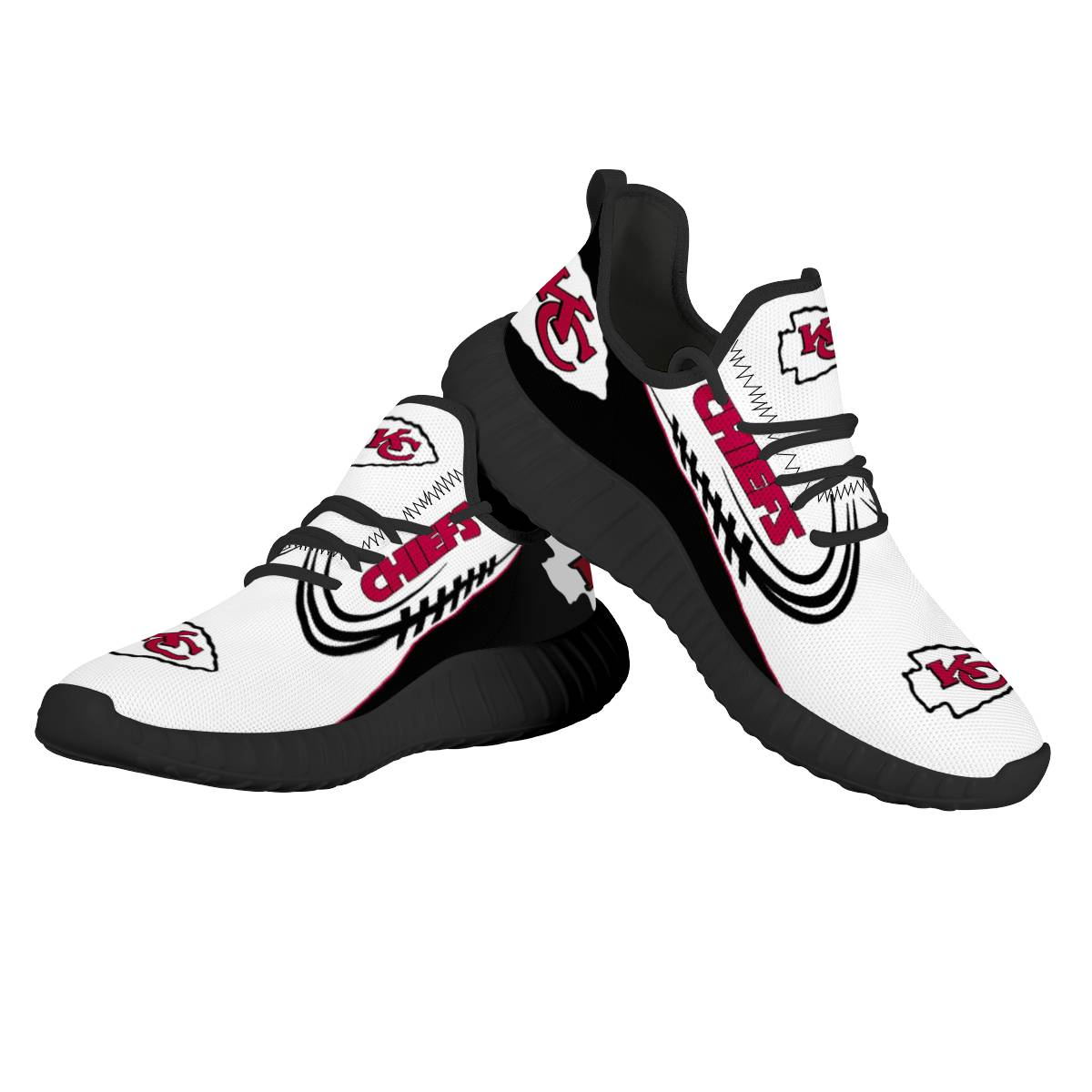 Men's Kansas City Chiefs Mesh Knit Sneakers/Shoes 004