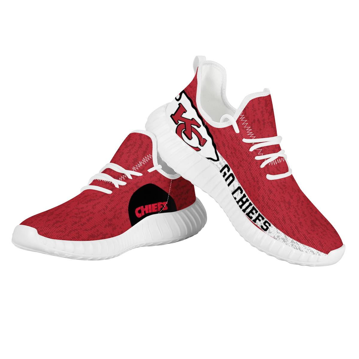 Men's Kansas City Chiefs Mesh Knit Sneakers/Shoes 005