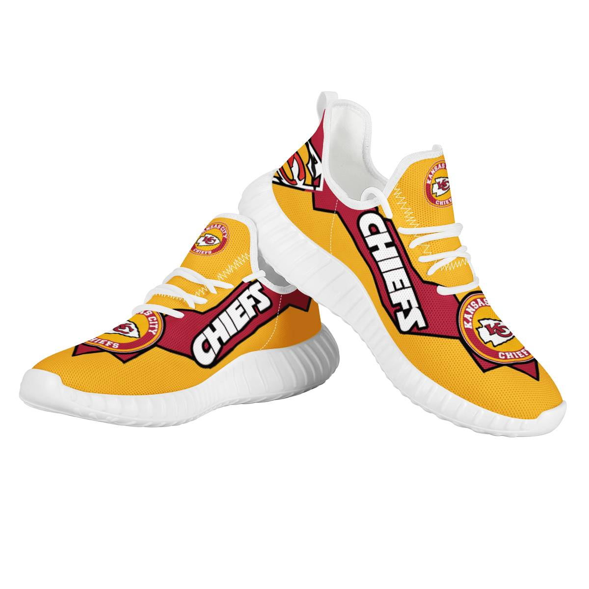 Men's Kansas City Chiefs Mesh Knit Sneakers/Shoes 010