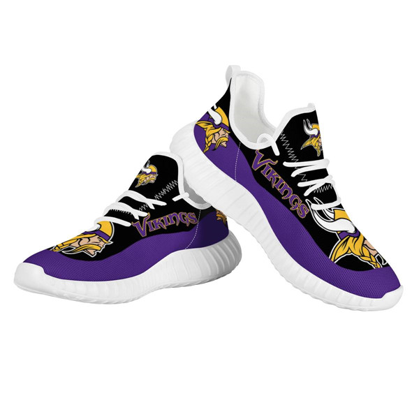 Men's Minnesota Vikings Mesh Knit Sneakers/Shoes 003
