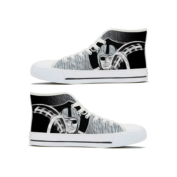 Men's Las Vegas Raiders High Top Canvas Sneakers 002