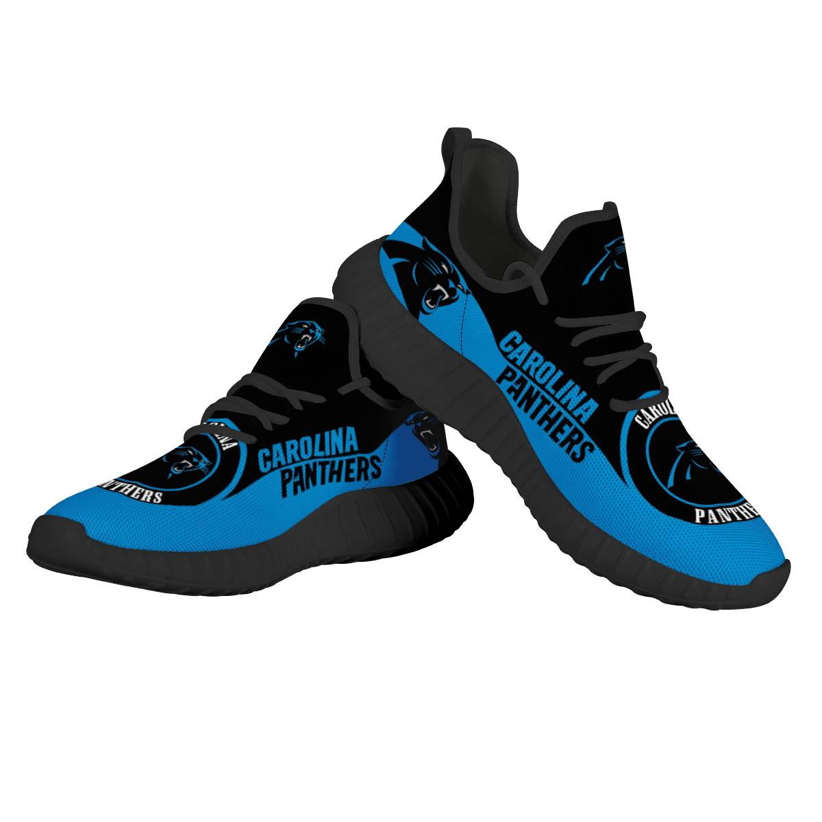 Women's Carolina Panthers Mesh Knit Sneakers/Shoes 003 Women's Carolina Panthers Mesh Knit Sneakers/Shoes 003
