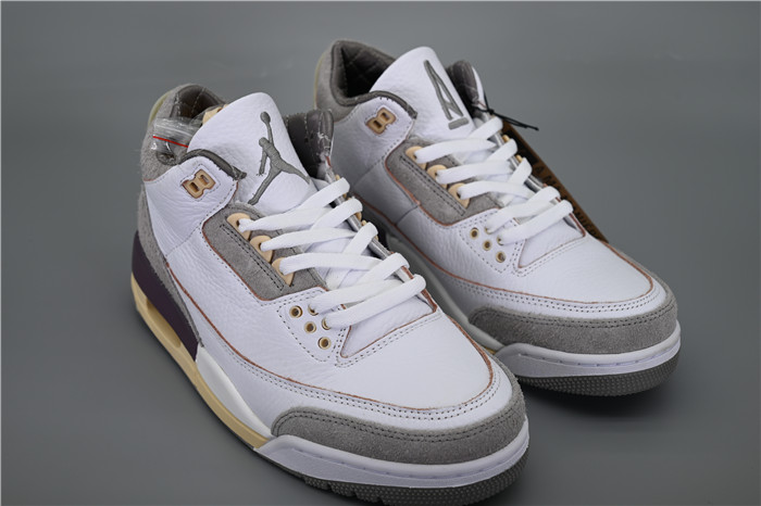 Men's Running weapon Air Jordan 3 White/Grey Shoes 067 Men's Running weapon Air Jordan 3 White/Grey Shoes 067