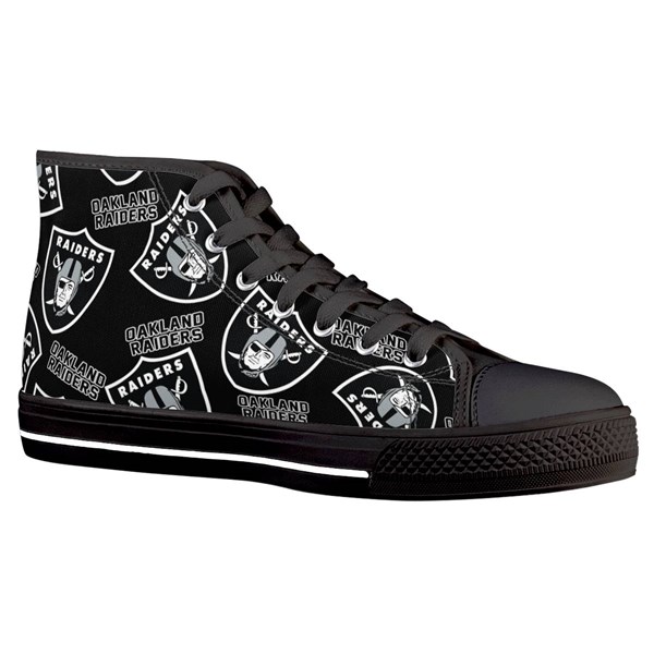 Men's Las Vegas Raiders High Top Canvas Sneakers 003