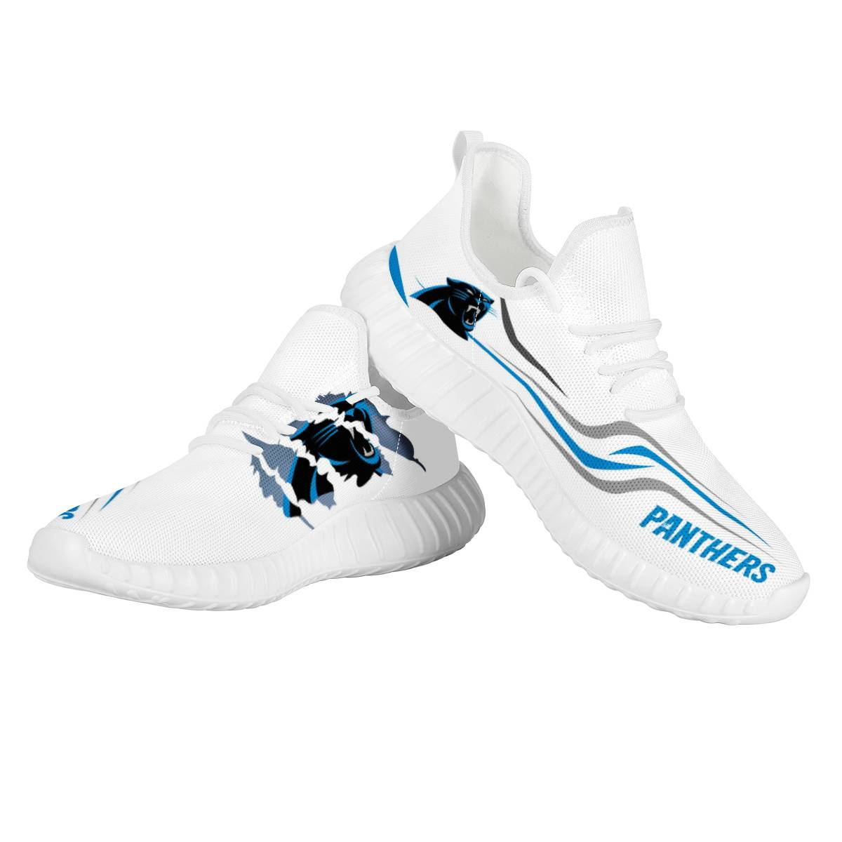 Women's Carolina Panthers Mesh Knit Sneakers/Shoes 004 Women's Carolina Panthers Mesh Knit Sneakers/Shoes 004
