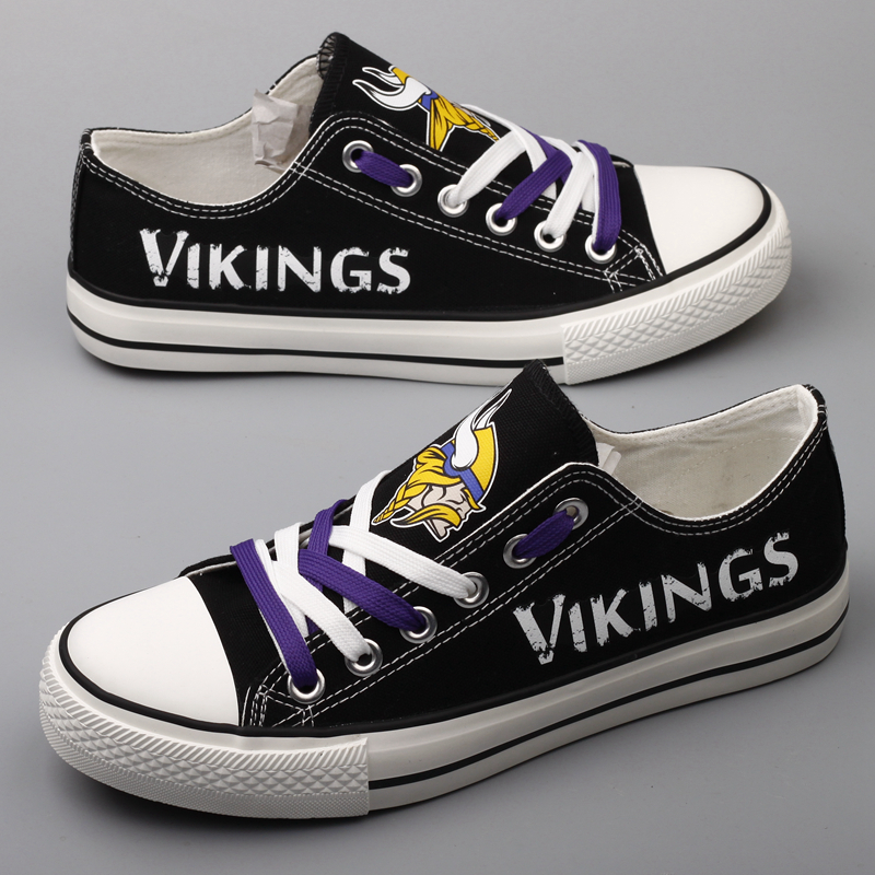 Women's Minnesota Vikings Repeat Print Low Top Sneakers 003 Women's Minnesota Vikings Repeat Print Low Top Sneakers 003