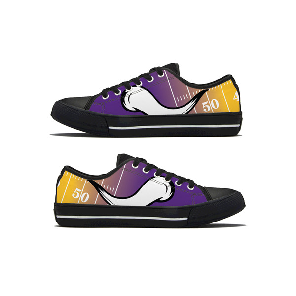 Men's Minnesota Vikings Low Top Canvas Sneakers 020 Men's Minnesota Vikings Low Top Canvas Sneakers 020