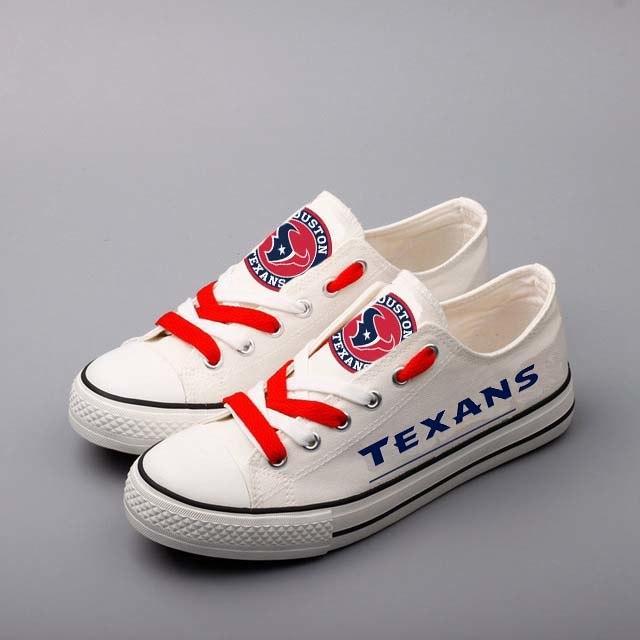 Women's NFL Hoston Texans Repeat Print Low Top Sneakers 005