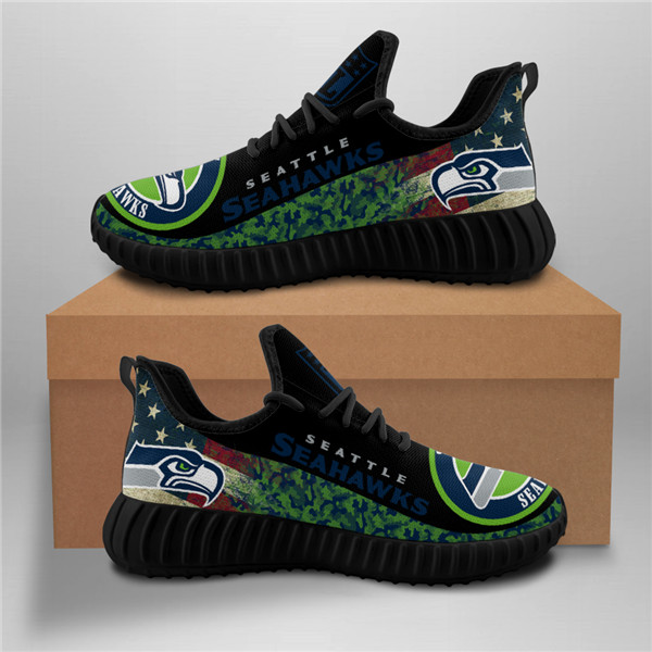 Men's Seattle Seahawks Mesh Knit Sneakers/Shoes 003