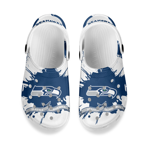 Men's Seattle Seahawks Bayaband Clog Shoes 001 Men's Seattle Seahawks Bayaband Clog Shoes 001