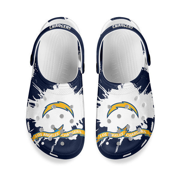 Men's Los Angeles Chargers Bayaband Clog Shoes 001 Men's Los Angeles Chargers Bayaband Clog Shoes 001