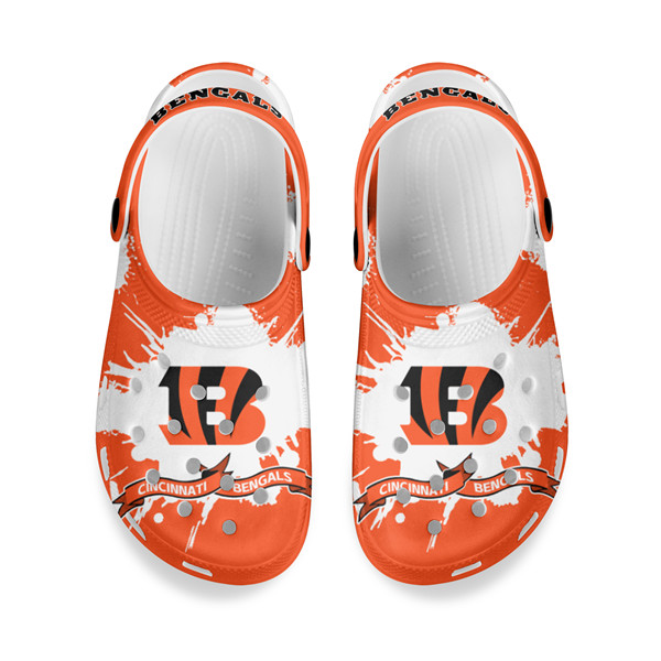 Women's Cincinnati Bengals Bayaband Clog Shoes 003 Women's Cincinnati Bengals Bayaband Clog Shoes 003