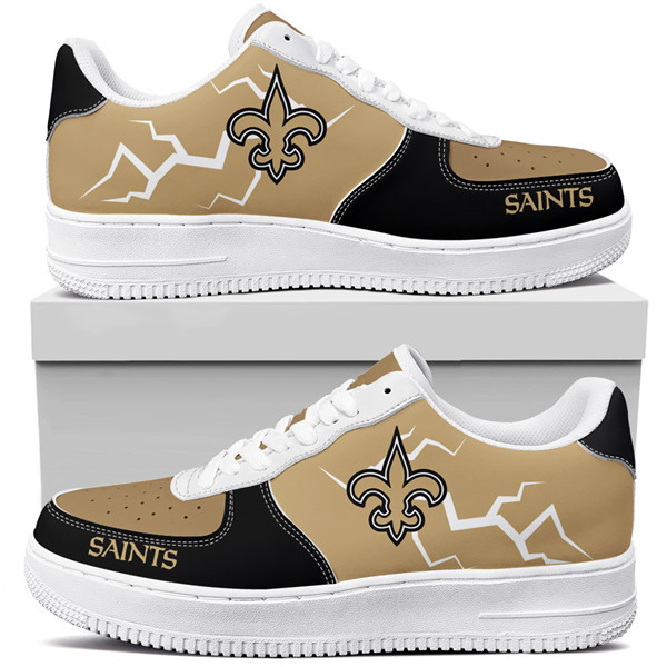 Women's New Orleans Saints Air Force 1 Sneakers 001 Women's New Orleans Saints Air Force 1 Sneakers 001