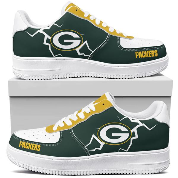 Men's Green Bay Packers Air Force 1 Sneakers 001 Men's Green Bay Packers Air Force 1 Sneakers 001
