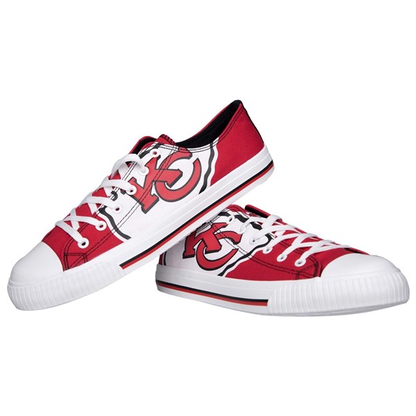 Women's Kansas City Chiefs Repeat Print Low Top Sneakers 005
