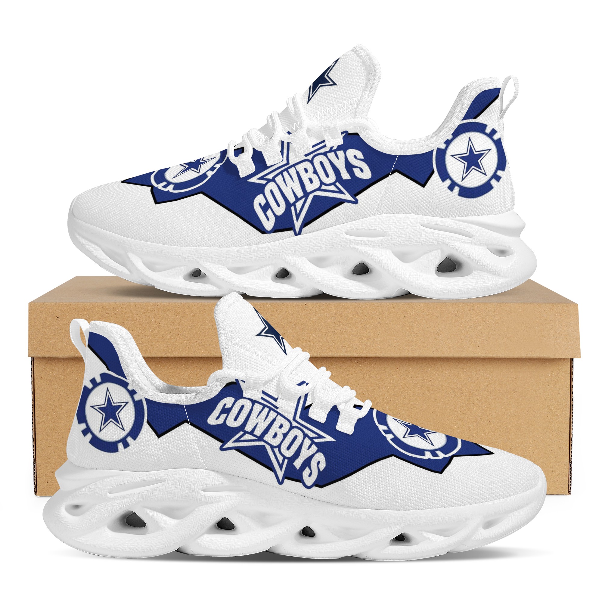 Women's Dallas Cowboys Flex Control Sneakers 004 Women's Dallas Cowboys Flex Control Sneakers 004