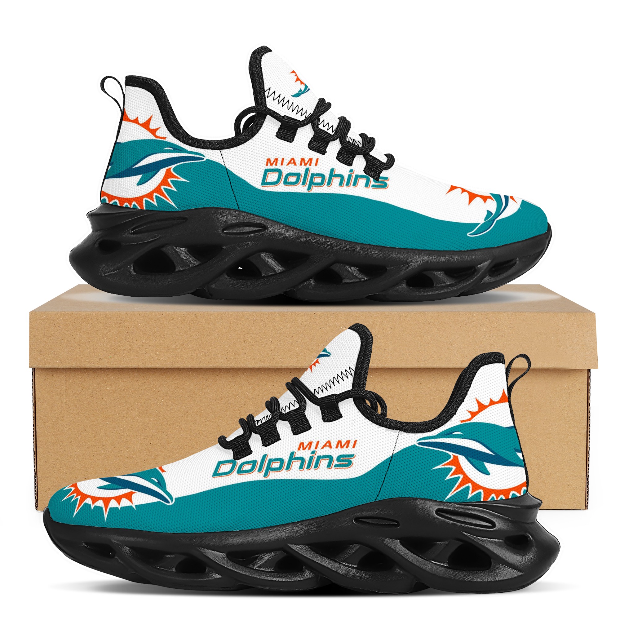 Women's Miami Dolphins Flex Control Sneakers 001